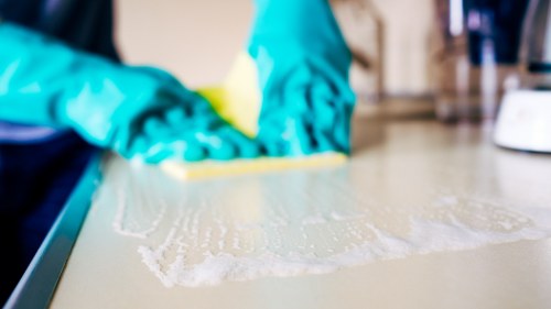 Cleaning newly refurbished rooms after construction work in N8